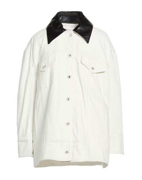 Woman Denim outerwear Off white Size 2 Cotton