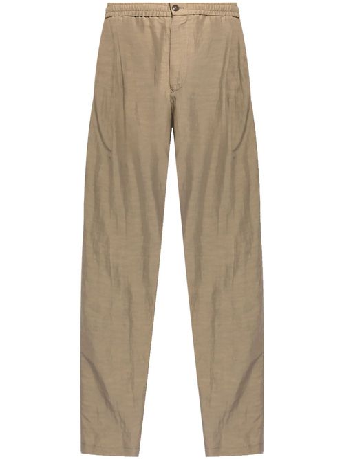 Canvas single-darted trousers - Neutrals