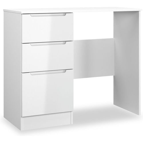 Henshaw 3 Drawer Dressing Table | White Gloss or Grey | Roseland