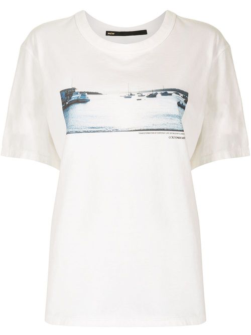 Sunset Glow print T-shirt - White