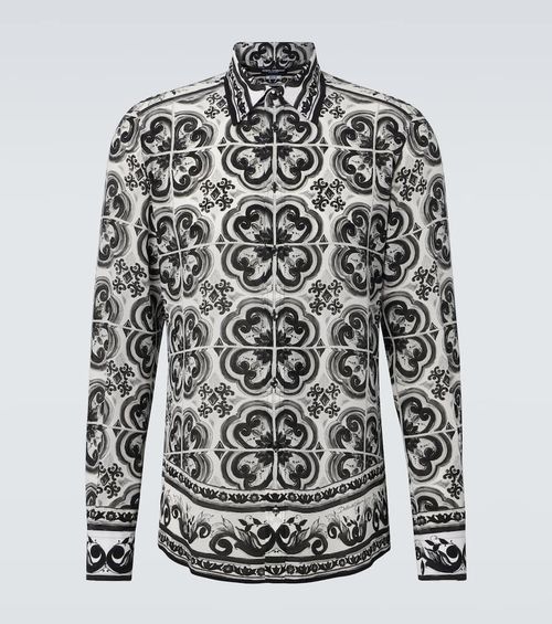 Martini Majolica silk twill shirt