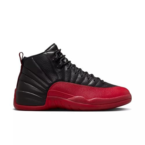 Nike Air Jordan 12 XII Retro 'Flu Game' Black/Varsity Red Men's Lifestyle Basketball Sneakers Shoes CT8013-002 (Black/Varsity Red, US Footwear