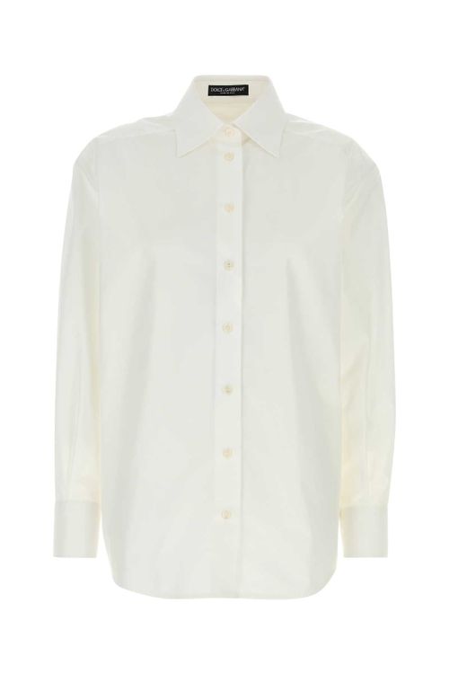 Cotton Button-Down Shirt — White