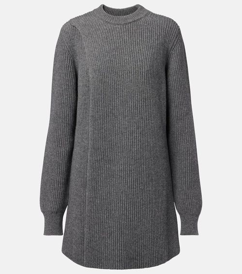 Ribbed-knit wool sweater
