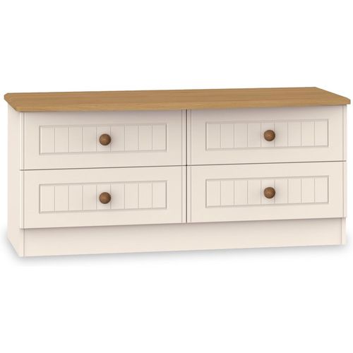 Brixham Country Cream 4 Drawer Low Storage Unit | Roseland