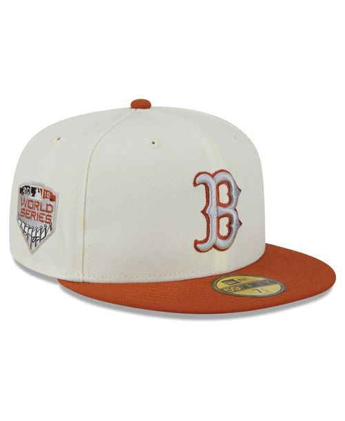 Men's Cream, Orange Boston Red Sox 59FIFTY Fitted Hat - Cream, Orange