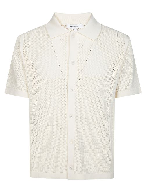 Open-knit Short-sleeve Cardigan