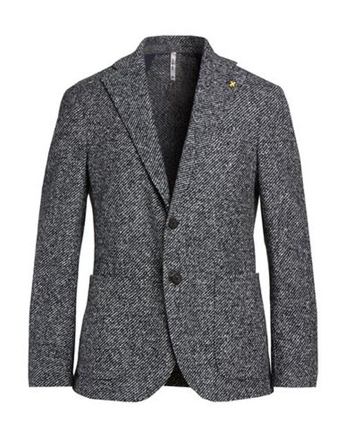 Man Blazer Midnight blue Size 50 Cotton, Polyacrylic, Polyester, Virgin Wool
