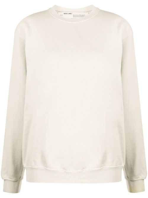 Oversized diagonal stripes sweatshirt - Neutrals