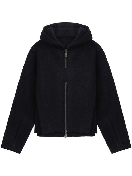 Logo-appliqué hoodie - Black