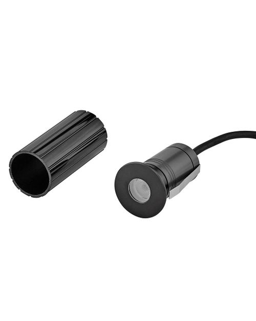 Stainless Steel Black LED Button Light from the Sparta - Dot Collection