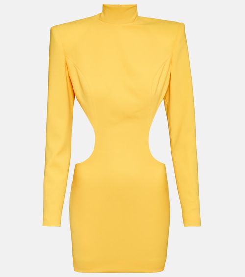 Cutout crêpe minidress