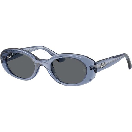 Ray - Ban Kid Ray - Ban RJ9141S 721681 Sunglasses Injected Blue Grey Round Polarized