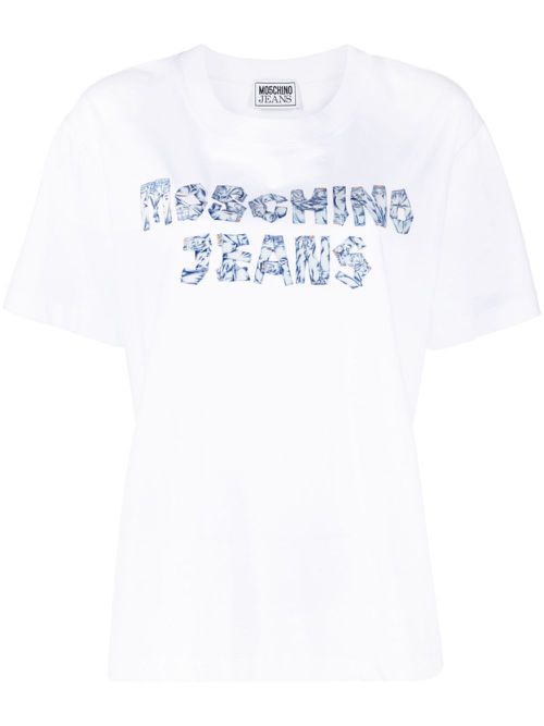Jeans logo-print T-shirt - White
