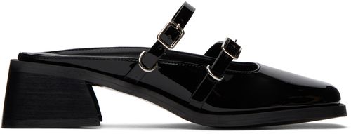 Justine Clenquet Black Andie Patent Mules