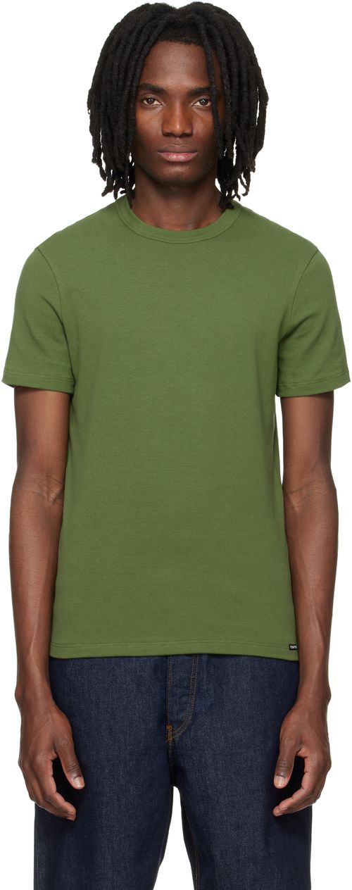 Green Cotton Crewneck T-shirt