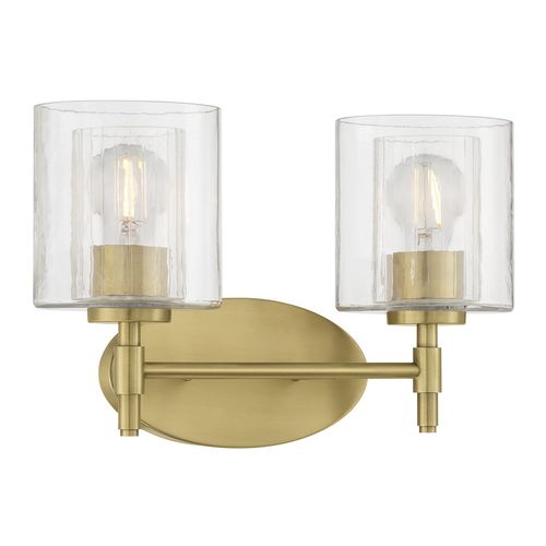 Vintage Brass Bathroom Vanity Light from the Solventa Collection