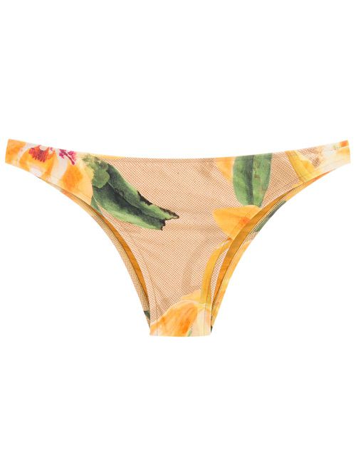 Vic floral-print bikini bottoms - Yellow