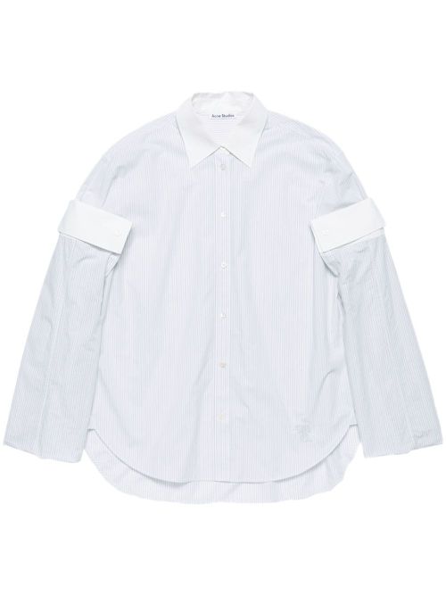 Button-up layered shirt - White