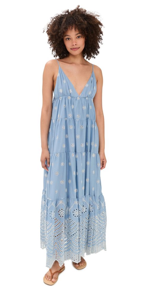Louka Dress Periwinkle Scallop