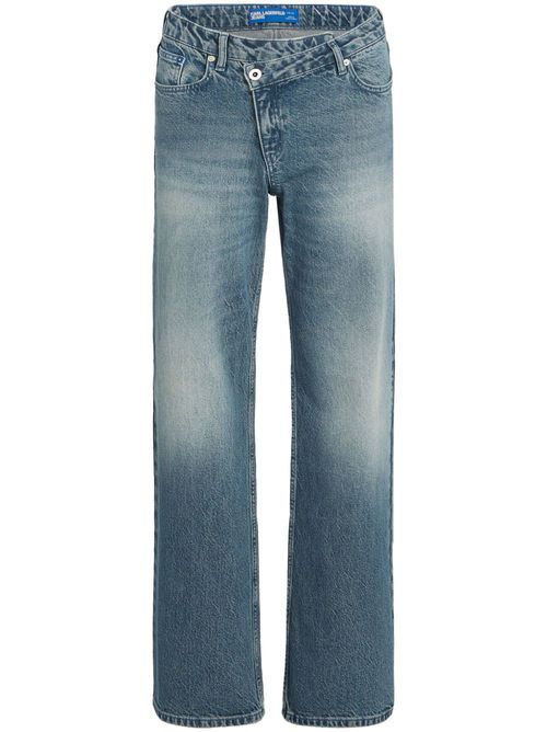 Mid-rise straight-leg jeans - Blue