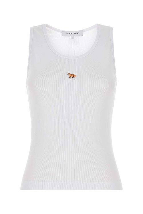 White Cotton Tank Top