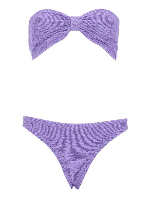 Textured Bandeau Knot Bikini Set