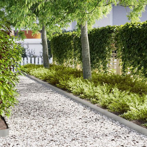 Lawn Edgings 10 pcs 100x0.5x15 cm Galvanised Steel