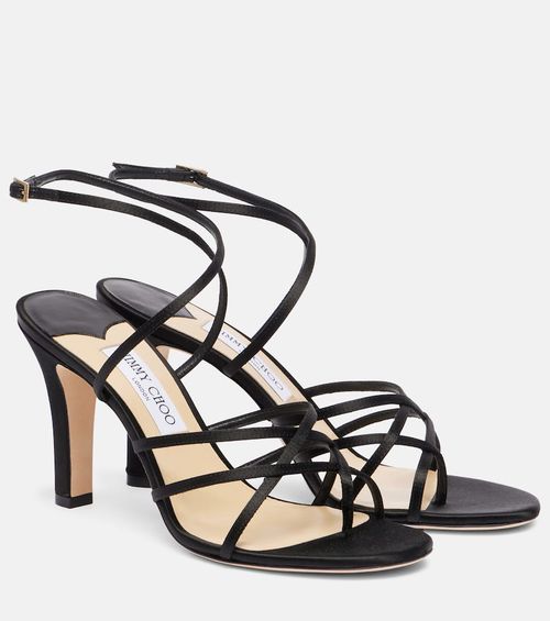 Strappy 100 satin sandals