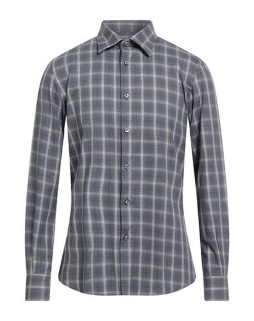 Man Shirt Slate blue Size L Cotton