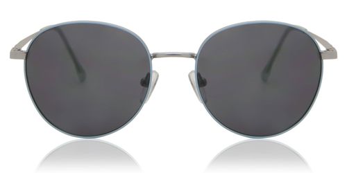 Oval Full Rim Metal Men's Prescription Sunglasses Blue Size 51 - SmartBuy Collection
