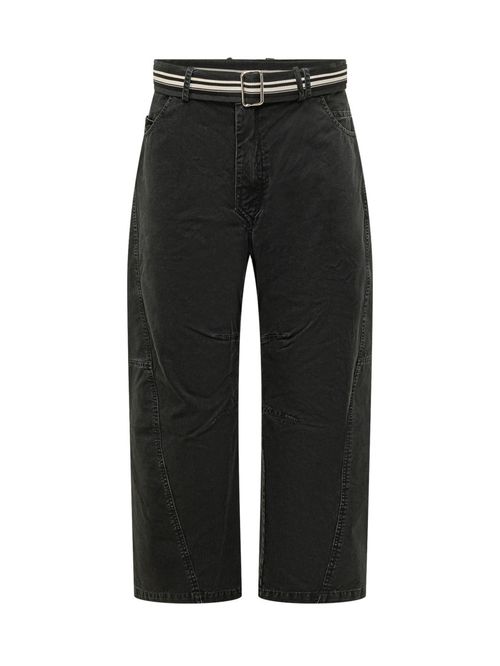 Black Loose Flat Front Pants