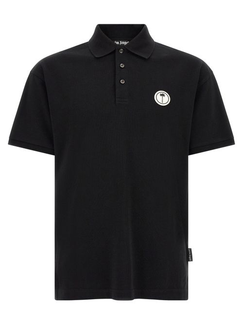 Logo-Patch Cotton Piquet Polo Shirt — Black