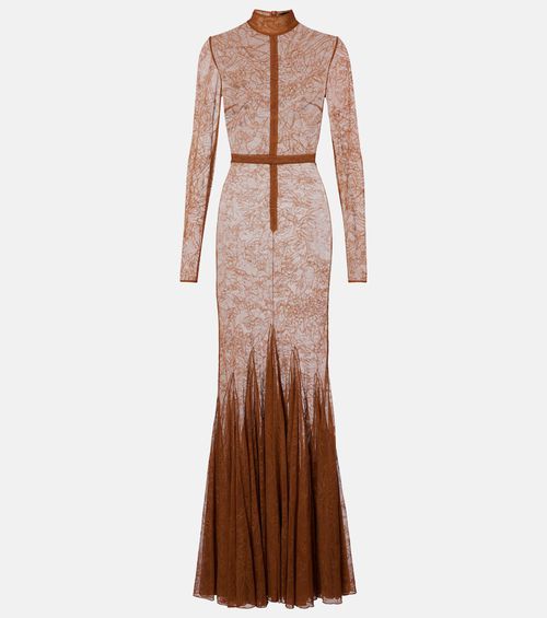 Sheer lace gown