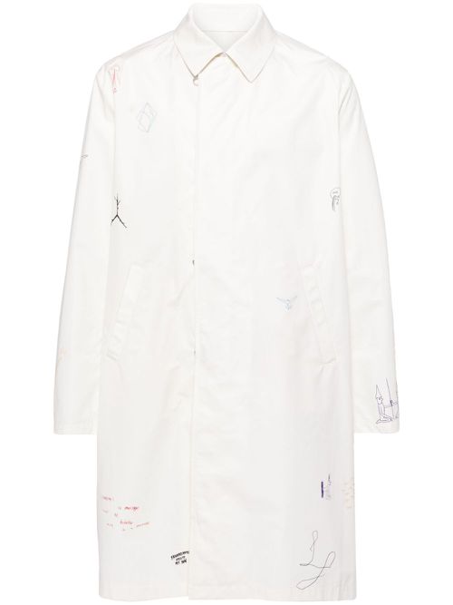 Printed coat - White