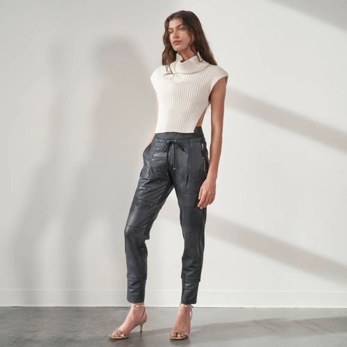 Candy Vegan Leather Pant In Black