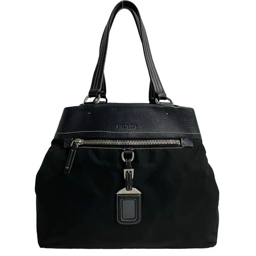 Prada Brown Leather Tote Bag Pre-Owned