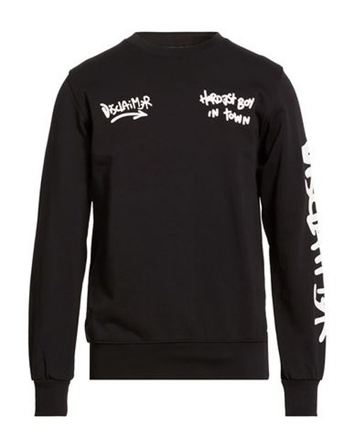 Man Sweatshirt Black Size M Cotton