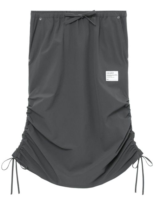 Drawstring-fastening midi skirt - Grey