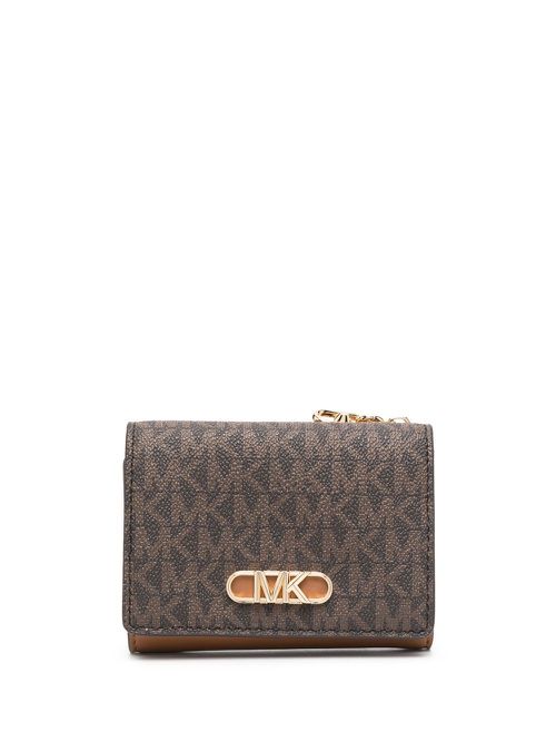 Monogram logo-patch wallet - Brown
