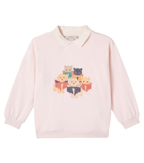 Konges Sløjd Spotty printed cotton jersey polo shirt