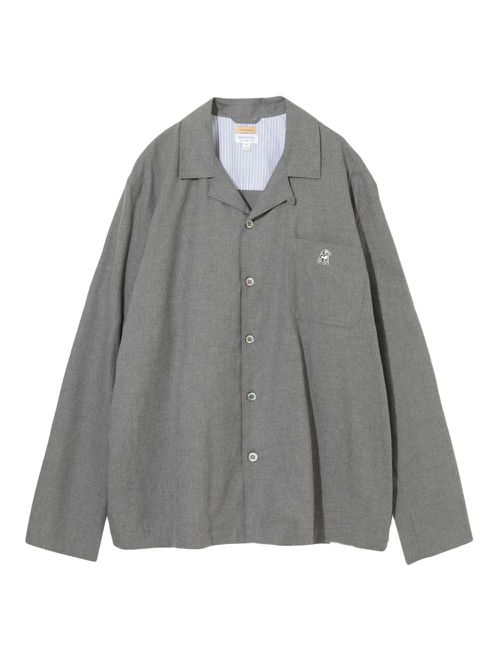Pocket-detail button-up shirt - Grey