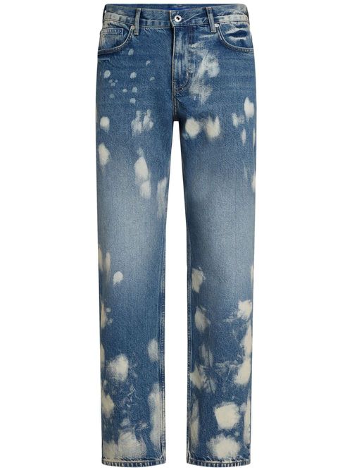 Bleached traight-leg jeans - Blue