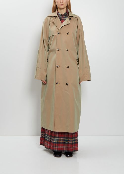 Meta Campania Collective Jasper Cotton Trench Coat Beige ize