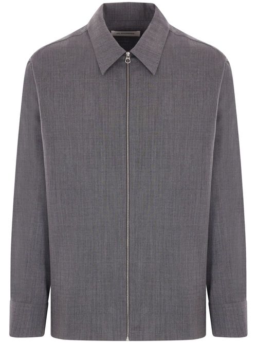 Wool shirt jacket - Grey