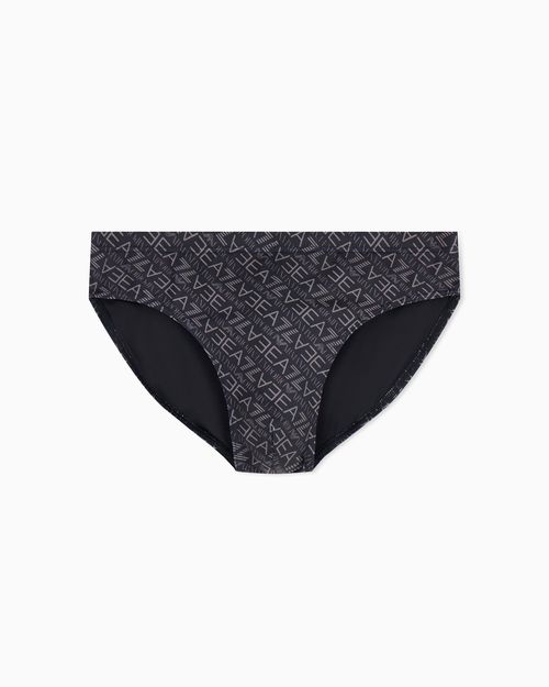 Graphic Series swim briefs with monogram print