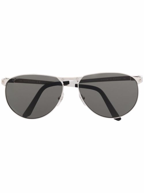 Oval-frame sunglasses - Silver