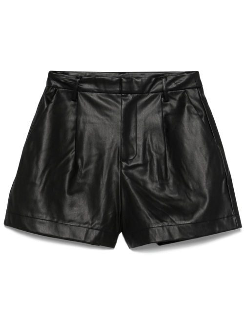 Faux-leather shorts - Black