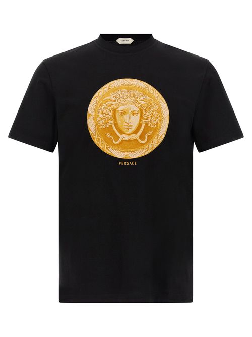 Medusa Coin Print T-shirt — black