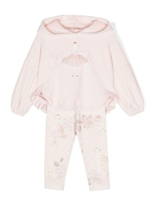 Graphic-print cotton-blend tracksuit - Pink